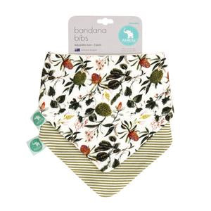 All4Ella Bandana Bibs 2pk - Aussie Flower