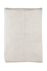 Little Bamboo Textured Knit Blanket - Oatmeal