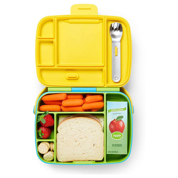 Munchkin Lunch Bento Box with Stainless Steel Utensils