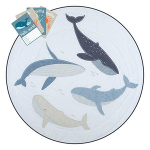 Lolli Living Oceania Round Play Mat with Milestone Card