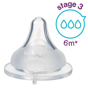 b.box Baby Bottle Anti Colic Teats Stage 3 (6m+)