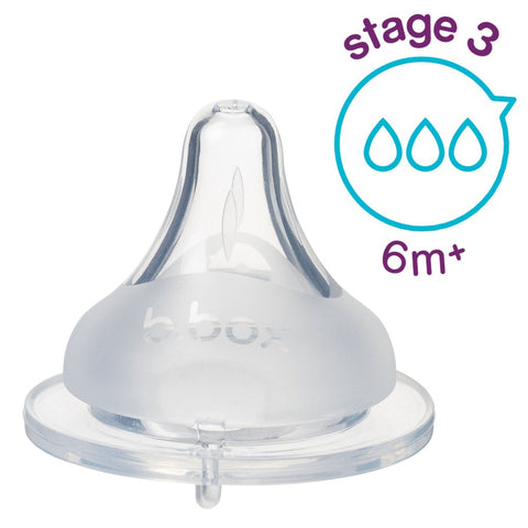 b.box Baby Bottle Anti Colic Teats Stage 3 (6m+)