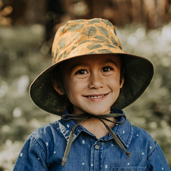 Bedhead 'Explorer' Kids Reversible Sun Hat - Oakley/Olive