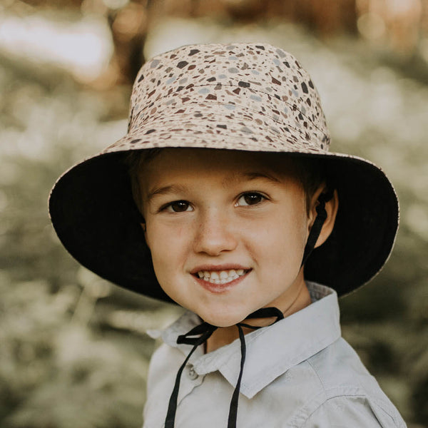 Bedhead 'Explorer' Kids Reversible Sun Hat - Terrazzo/Ebony