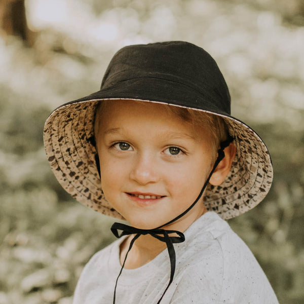 Bedhead 'Explorer' Kids Reversible Sun Hat - Terrazzo/Ebony