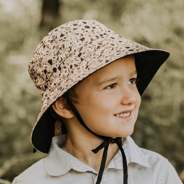 Bedhead 'Explorer' Kids Reversible Sun Hat - Terrazzo/Ebony