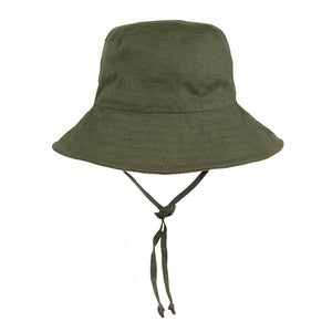 Bedhead 'Explorer' Kids Reversible Sun Hat - Oakley/Olive