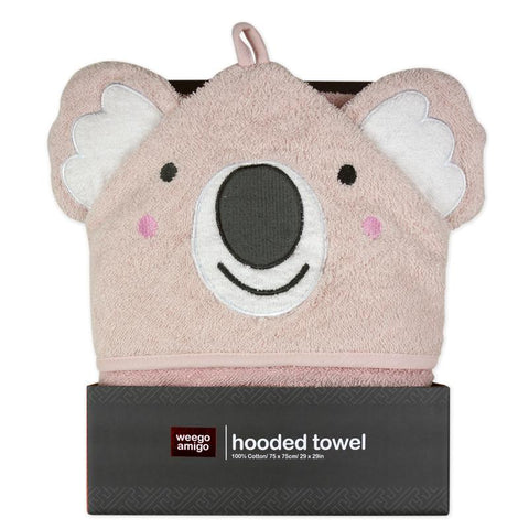 Weegoamigo Hooded Towel - Pink Koala