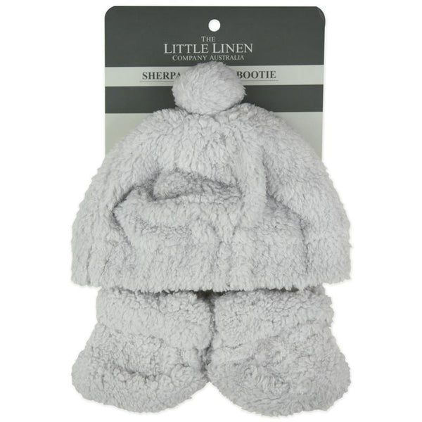 The Little Linen Co Sherpa Beanie & Booties