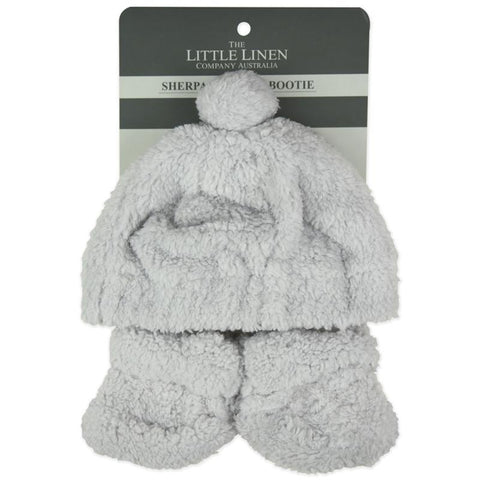 The Little Linen Co Sherpa Beanie & Booties