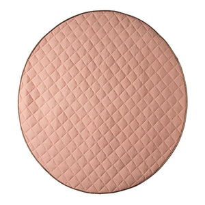 Cattywampus Dusty Pink Quilted Round Playmat