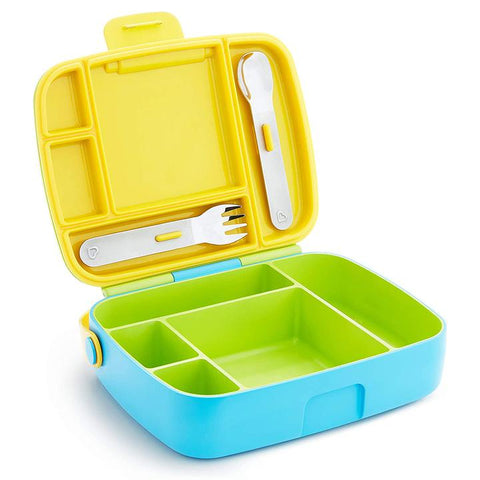 Munchkin Lunch Bento Box with Stainless Steel Utensils