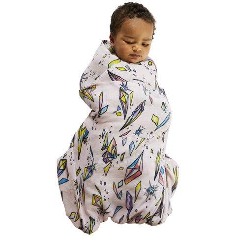 Kip & Co Rainbow Cosmos Bamboo Baby Swaddle