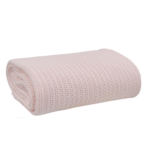 Living Textiles Organic Bassinet/cradle Cellular Blanket - Rose quartz