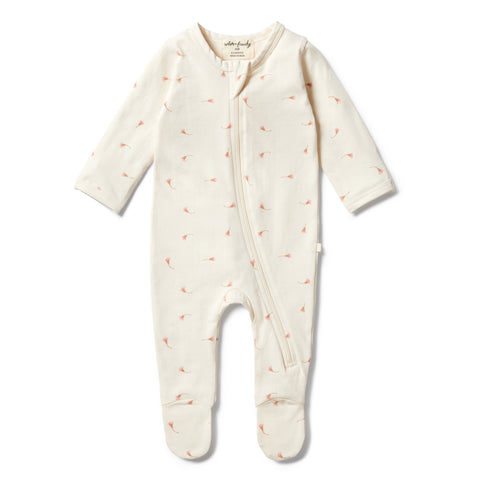 Wilson & Frenchy Organic Zipsuit with Feet - Little Blossom