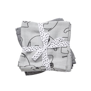Done by Deer Swaddle 2pk - Contour Grey