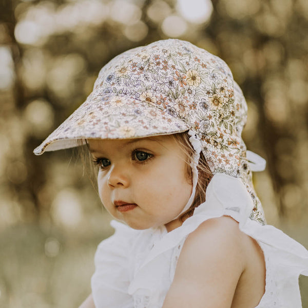 Bedhead 'Lounger' Baby Reversible Hat - Winnie/Blanc