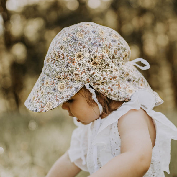 Bedhead 'Lounger' Baby Reversible Hat - Winnie/Blanc