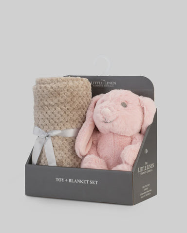 The Little Linen Co Plush Toy & Blanket - Harvest Bunny