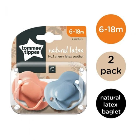 Tommee Tippee 6-18m Cherry Latex Soothers