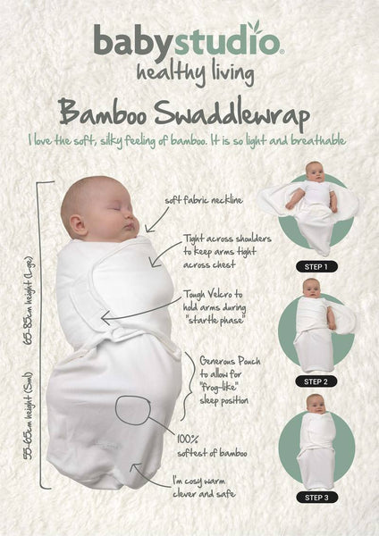 Baby Studio Swaddlewrap Bamboo 0-3 Months