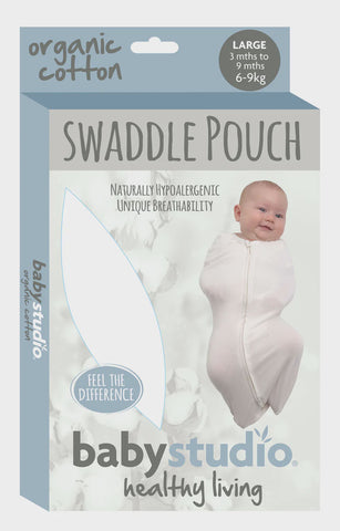 Baby Studio Swaddle Pouch Organic Cotton 0-3 Months