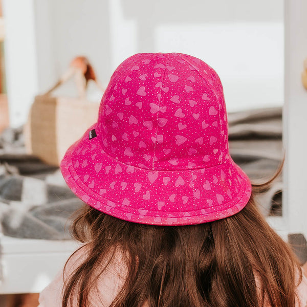 Bedhead Baby Bucket Hat - Hearts Pink